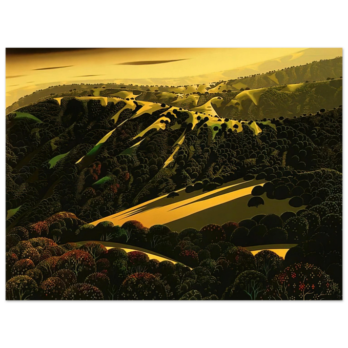 Eyvind Earle - Santa Cruz Mountains 75x100 cm / 30x40inches Fine Art Poster