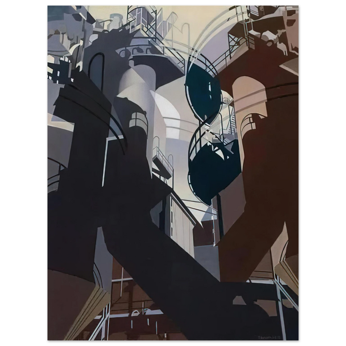 Charles Sheeler - Ore Into Iron - 1953 75x100 cm / 30x40inches Fine Art Poster