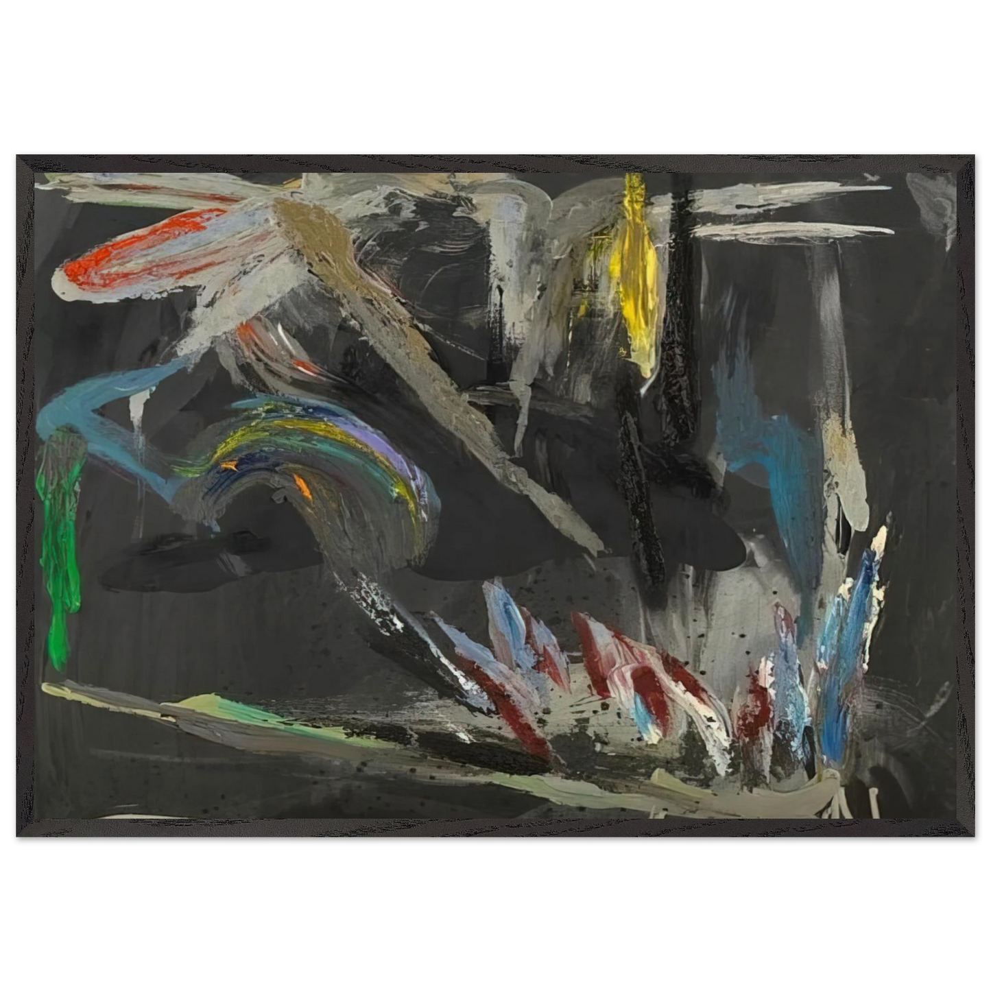 Take That Back Black 282 - 1984 - Stephen Mueller 70x100 cm / 28x40 inches Framed Art Print – Black Wooden Frame