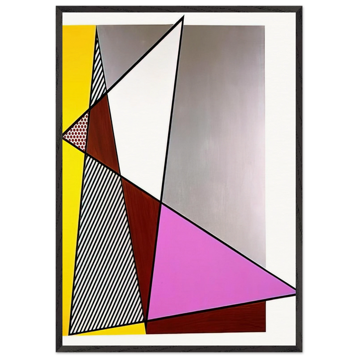 IMPERFECT PAINTING 1986 - Roy Lichtenstein 70x100 cm / 28x40 inches Framed Art Print – Black Wooden Frame