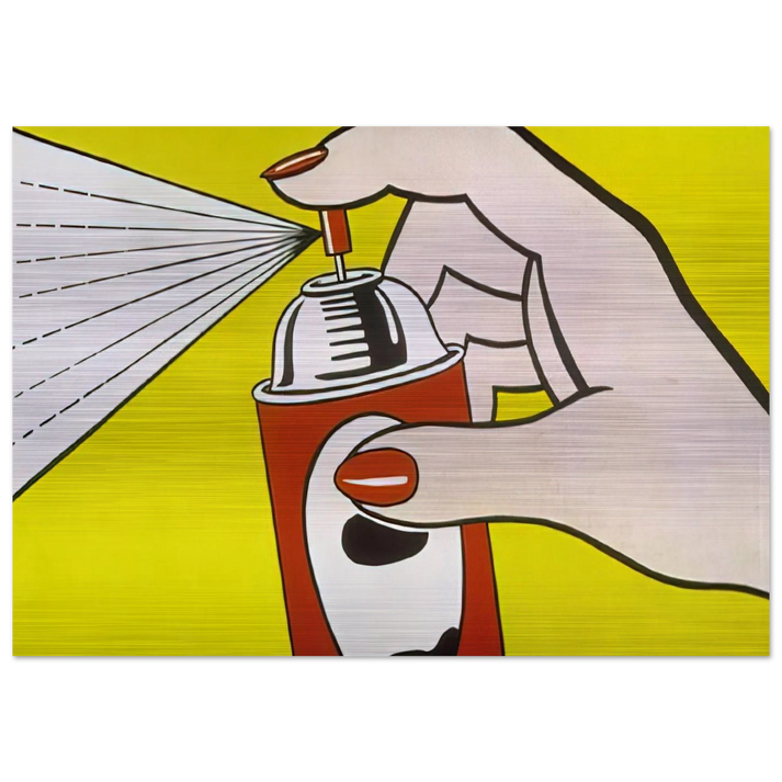 SPRAY 1962 - Roy Lichtenstein Brushed Aluminum Print - 70x100 cm / 28x40 inches | Roy Lichtenstein Aluminum Print | Roy Lichtenstein Prints