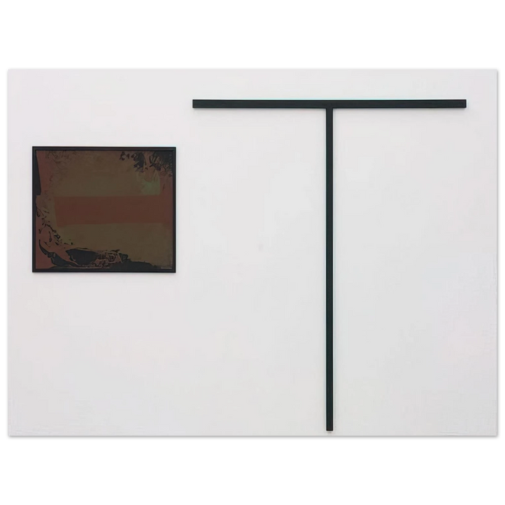 Blinky Palermo - UNTITLED T FORMIGES OBJEKT MIT GOUACHE 1972 75x100 cm / 30x40inches Fine Art Poster