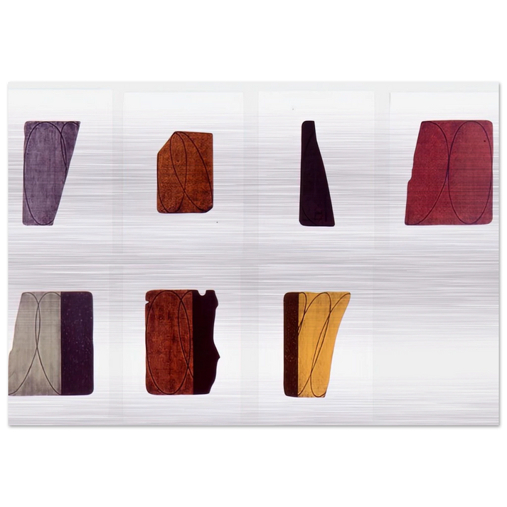FRAGMENTS I VII 1998 - Robert Mangold Brushed Aluminum Print - 70x100 cm / 28x40 inches | Robert Mangold Aluminum Print | Robert Mangold Prints