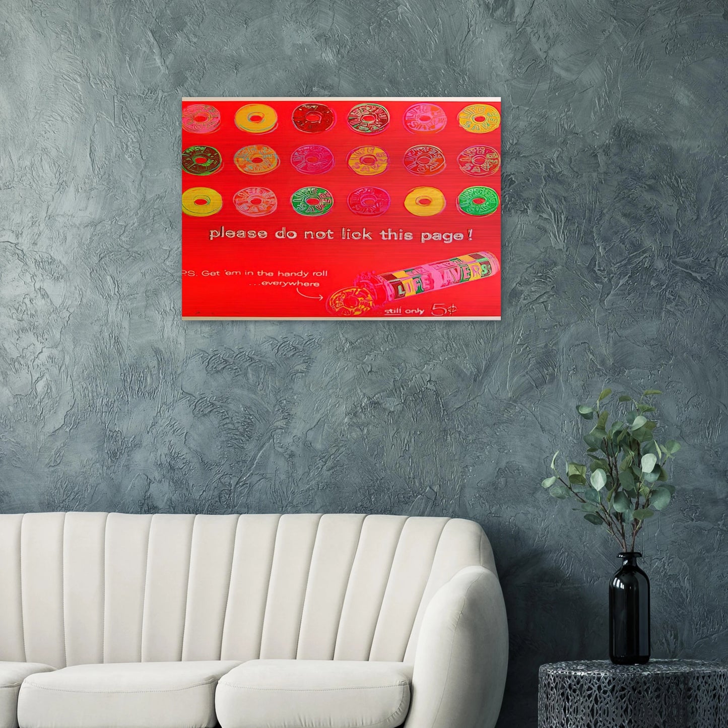 Life Savers - Andy Warhol Brushed Aluminum Print - 70x100 cm / 28x40 inches | Andy Warhol Aluminum Print | Andy Warhol Prints