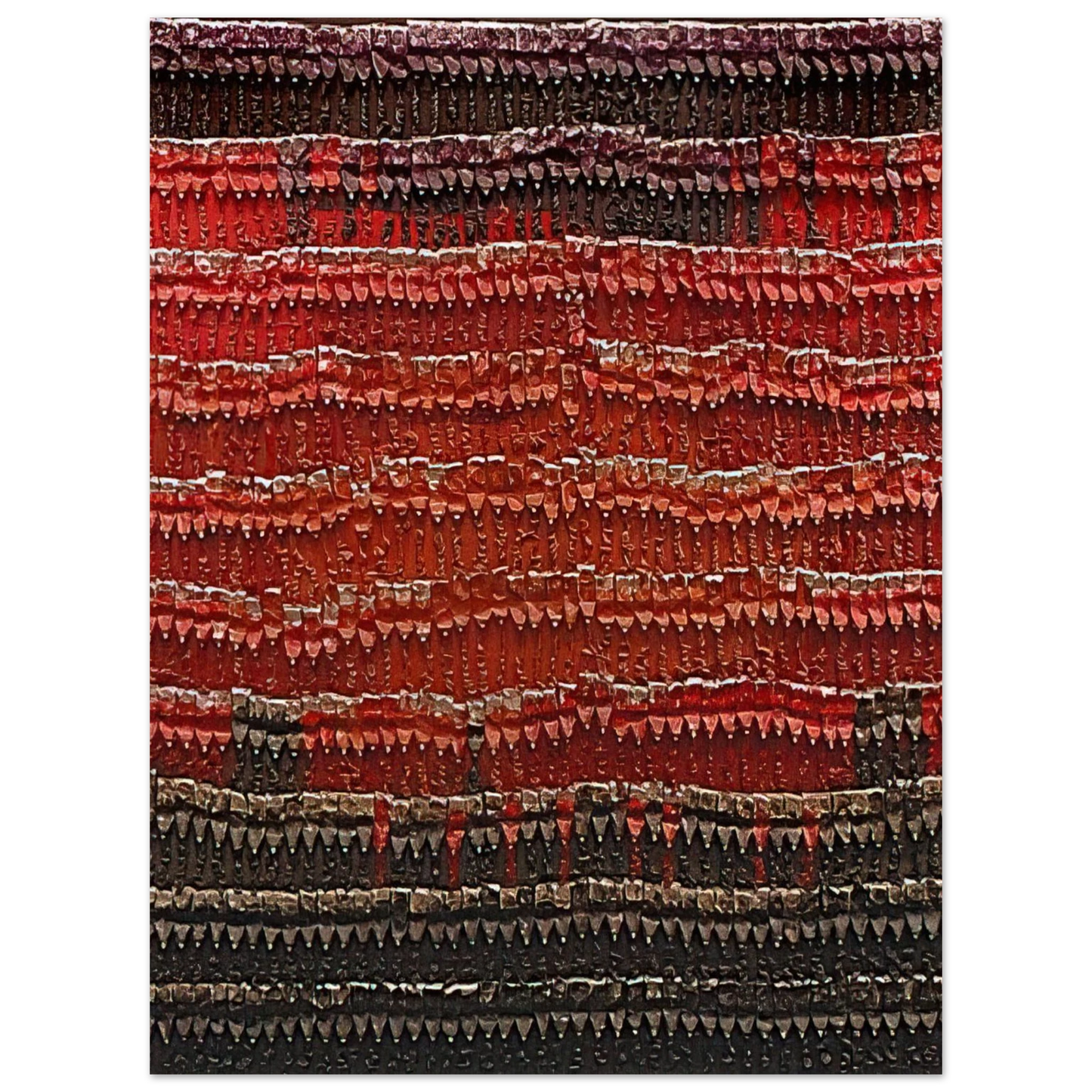 Arman - Chief's Blanket - 1989 75x100 cm / 30x40inches Fine Art Poster