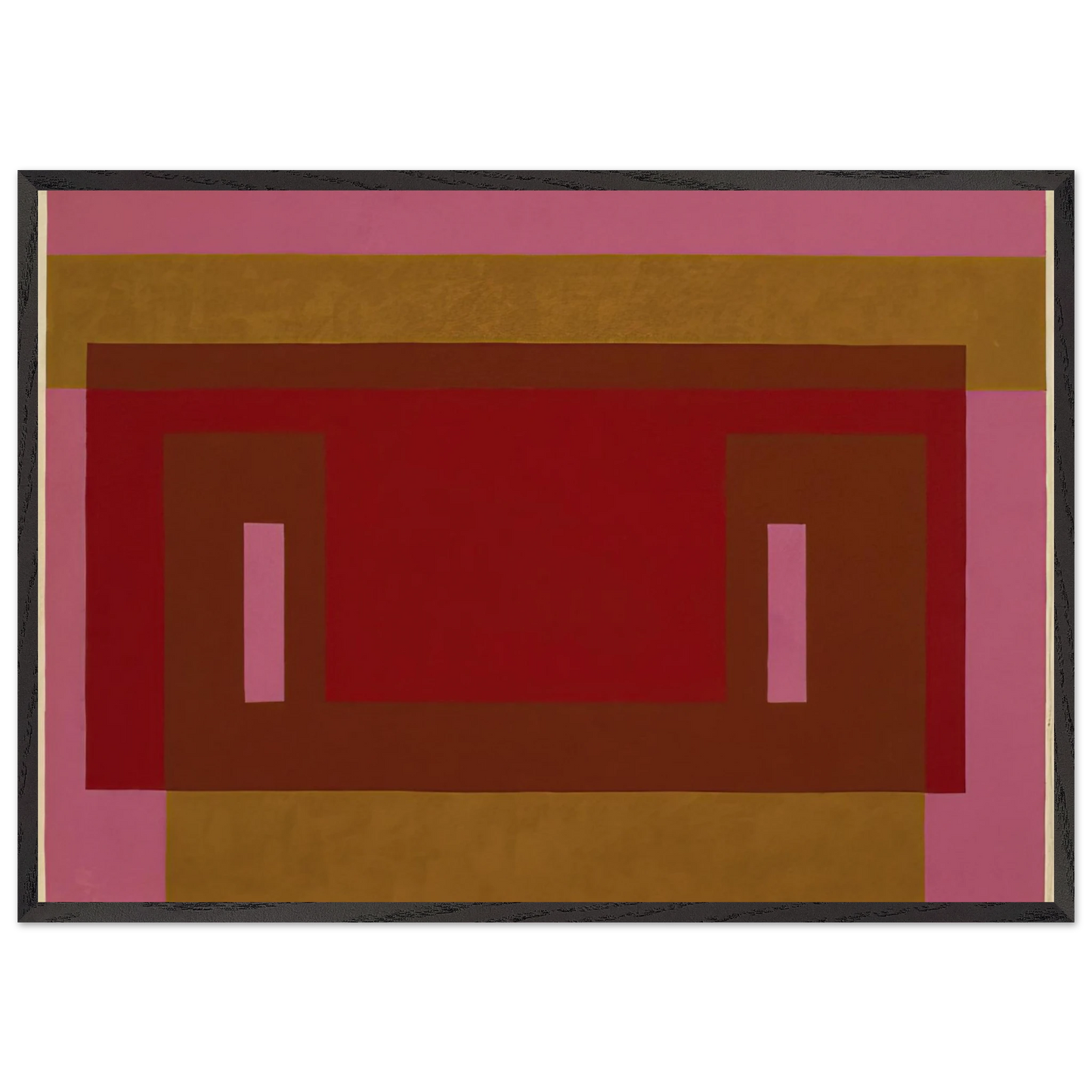 VARIANT ADOBE 1948 1 - Josef Albers 70x100 cm / 28x40 inches Framed Art Print – Black Wooden Frame