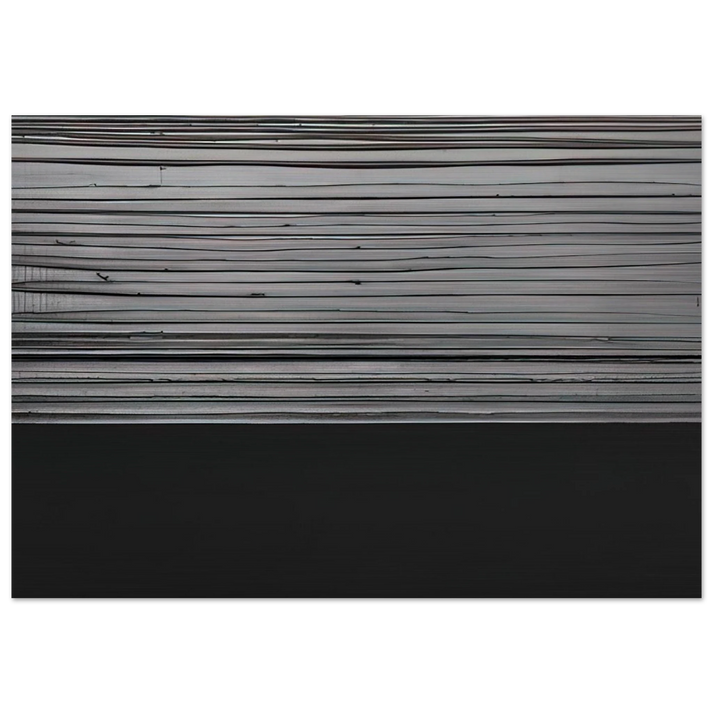 Peinture 12 November 2008 diptyque - 2008 - Pierre Soulages Brushed Aluminum Print - 70x100 cm / 28x40 inches | Pierre Soulages Aluminum Print | Pierre Soulages Prints