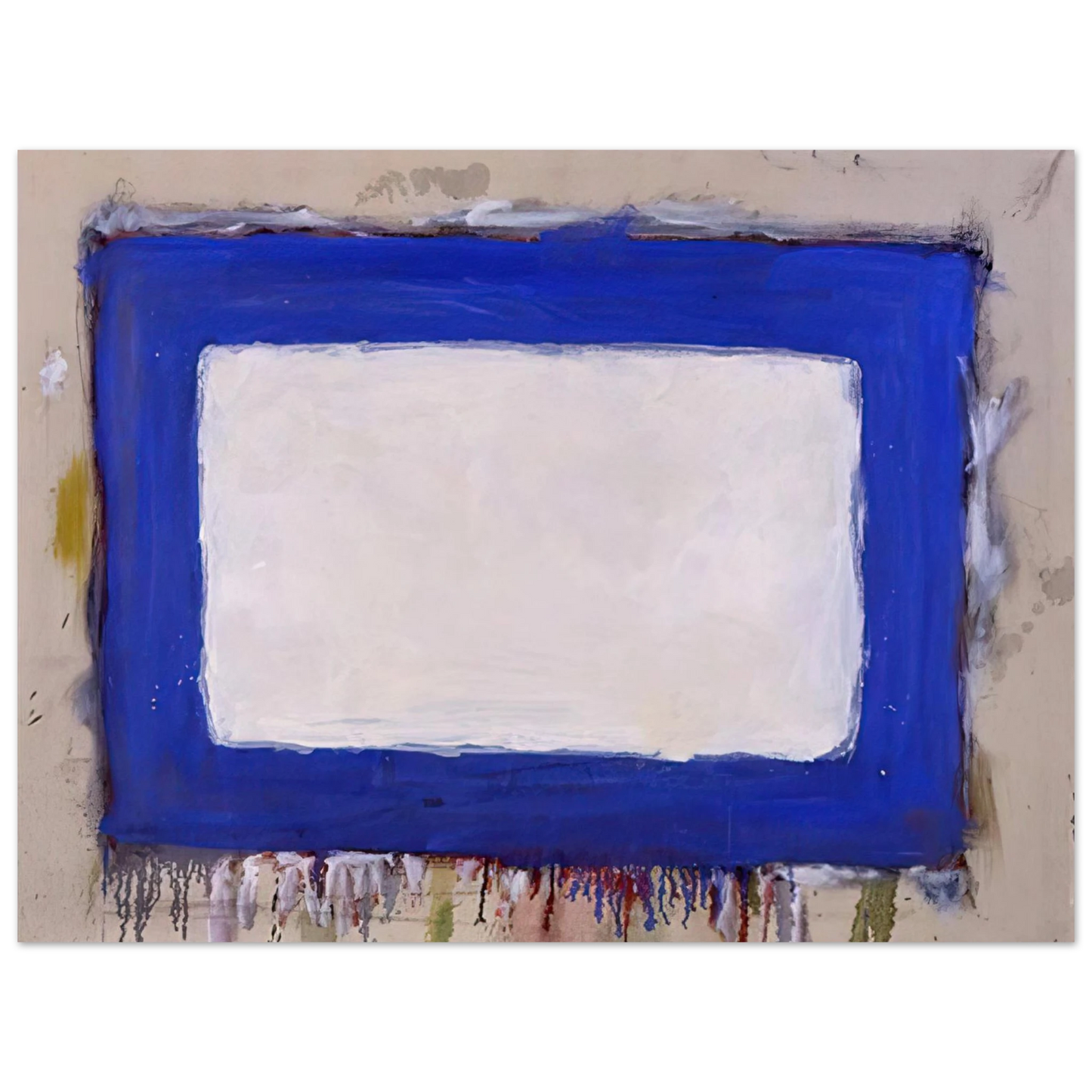 Gene Davis - Blue Rectangle II - 1958 75x100 cm / 30x40inches Fine Art Poster