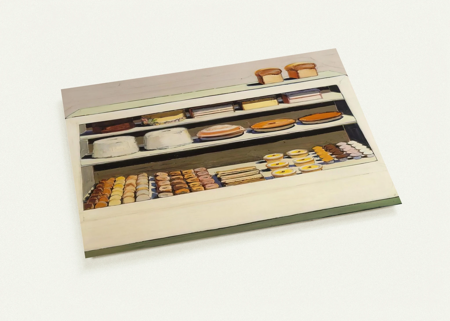 Bakery Counter - 1962 By Wayne Thiebaud Pack of 10 Post Cards | Wayne Thiebaud Post Cards | A6 (10.5 x 14.8 cm) - 4.1 x 5.8 inches