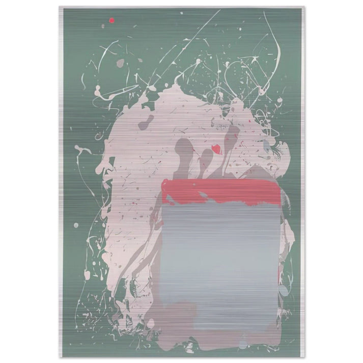 Grey Blue on Green - 1971 - John Hoyland Brushed Aluminum Print - 70x100 cm / 28x40 inches | John Hoyland Aluminum Print | John Hoyland Prints