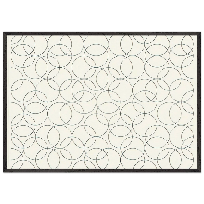 COMPOSITION WITH CIRCLES 5 2005 - Bridget Riley 70x100 cm / 28x40 inches Framed Art Print – Black Wooden Frame