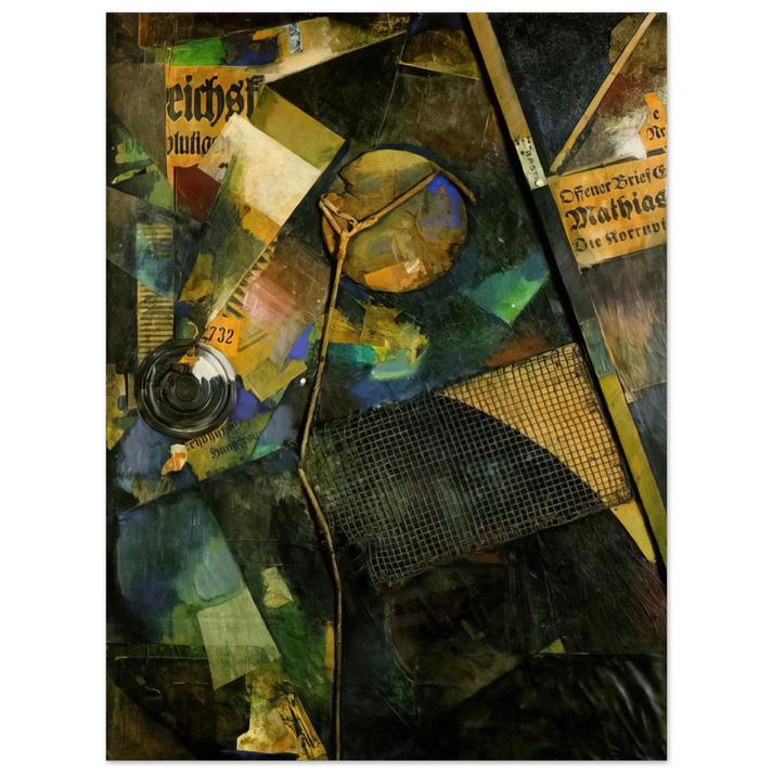 Kurt Schwitters - MERZ PICTURE 25A THE STAR PICTURE 1920 75x100 cm / 30x40inches Fine Art Poster