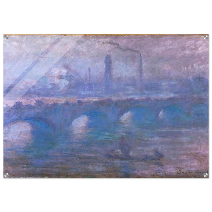Waterloo Bridge, Misty Morning - claude monet Acrylic Print - 70x100 cm / 28x40″ inches