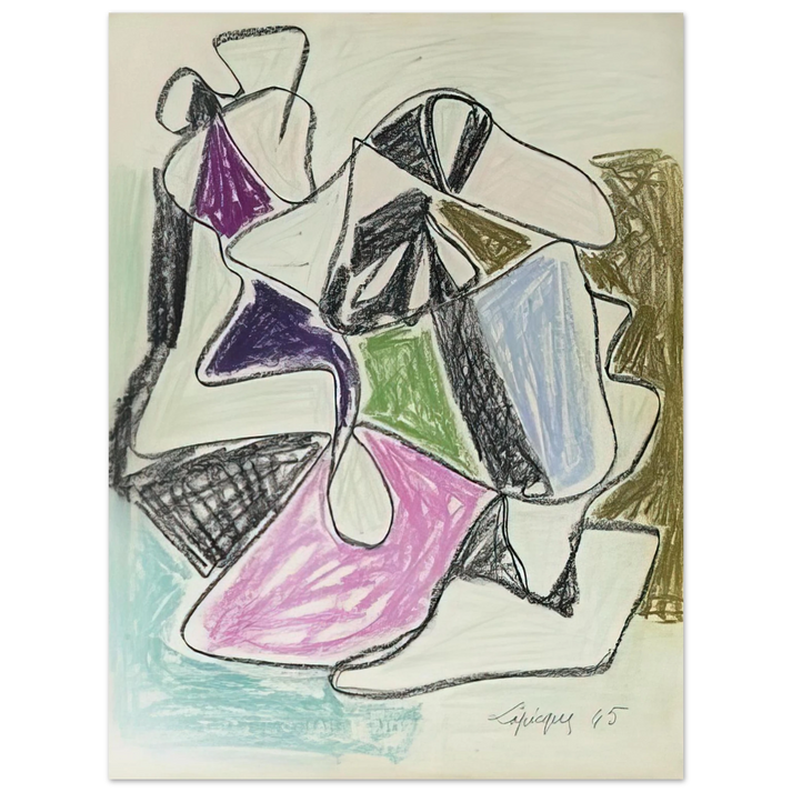 Charles Lapicque - La Rencontre - 1945 75x100 cm / 30x40inches Fine Art Poster