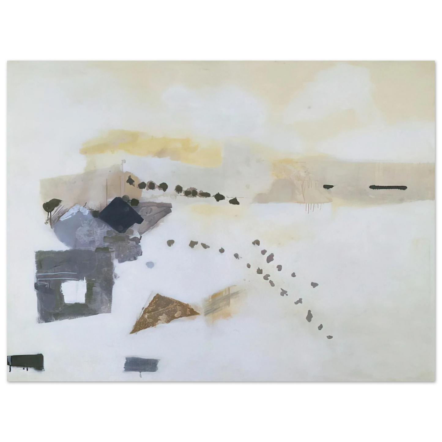 Kenzo Okada - Footsteps - 1954 75x100 cm / 30x40inches Fine Art Poster