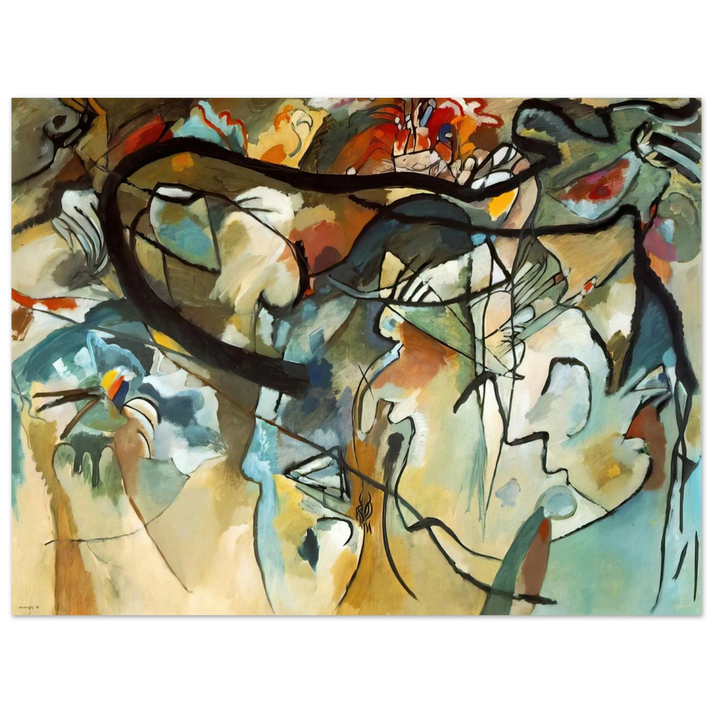 Wassily Kandinsky - COMPOSITION V 1911 75x100 cm / 30x40inches Fine Art Poster