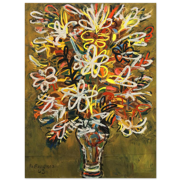 Rene Portocarrero - FLOWER VASE 1963 75x100 cm / 30x40inches Fine Art Poster