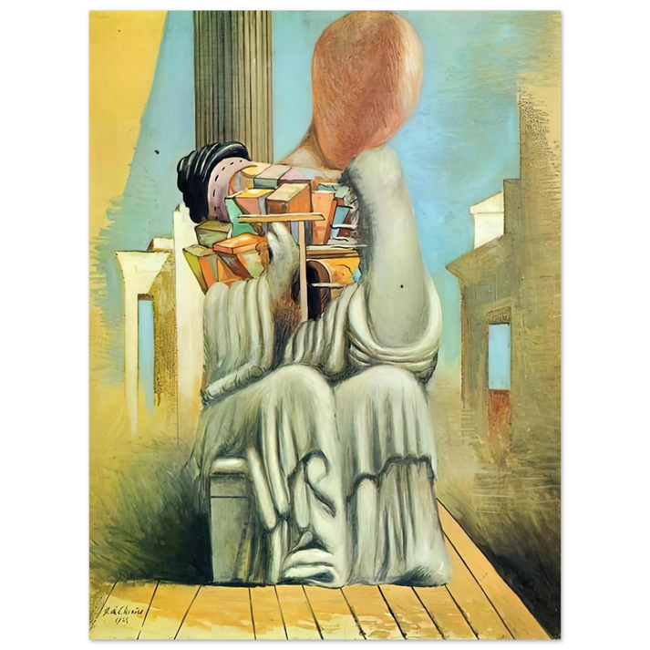 Giorgio de Chirico - THE TERRIBLE GAMES 1925 75x100 cm / 30x40inches Fine Art Poster