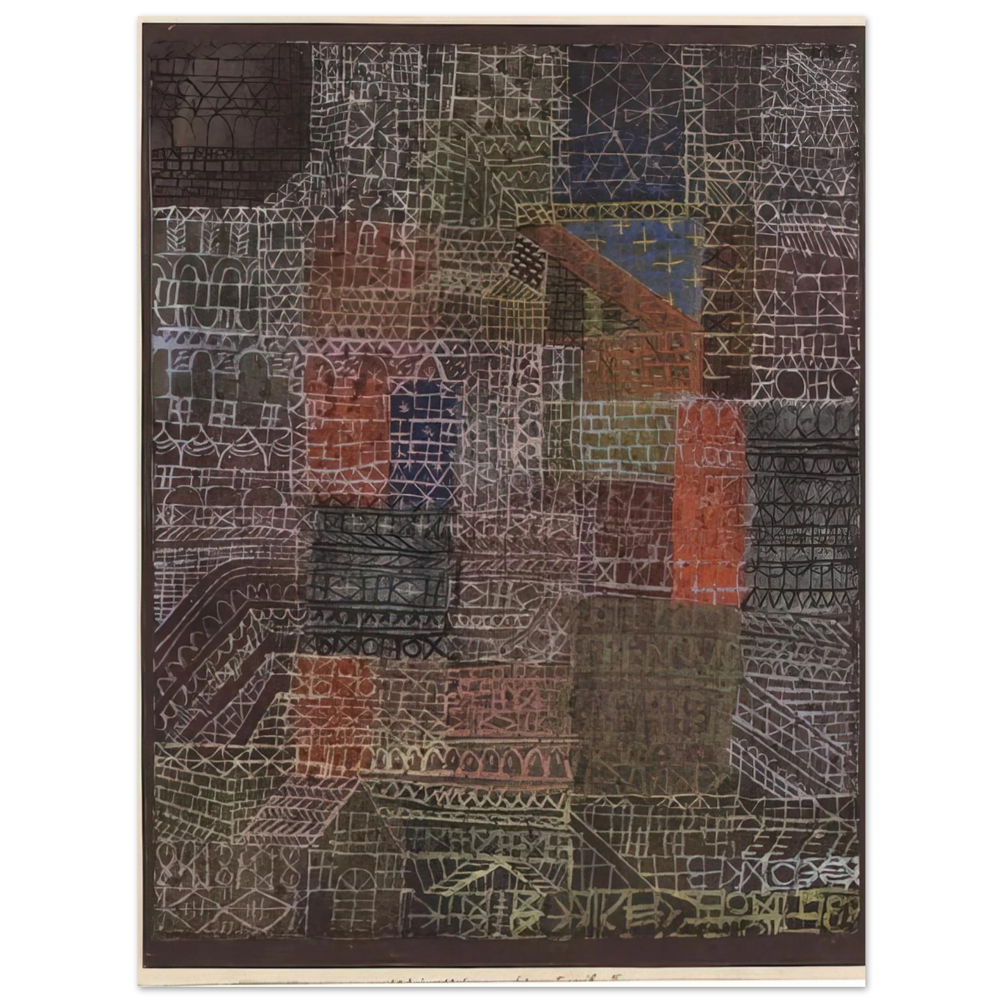 Paul Klee - STRUCTURAL II 1924 75x100 cm / 30x40inches Fine Art Poster