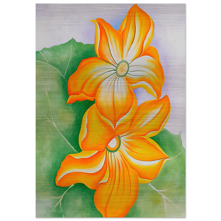 Squash Blossoms - Georgia O'Keeffe Brushed Aluminum Print - 70x100 cm / 28x40 inches | Georgia O'Keeffe Aluminum Print | Georgia O'Keeffe Prints