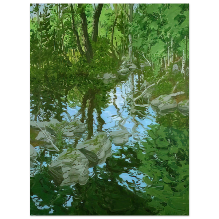Neil Welliver - Maine Woodland.png - 1970 75x100 cm / 30x40inches Fine Art Poster