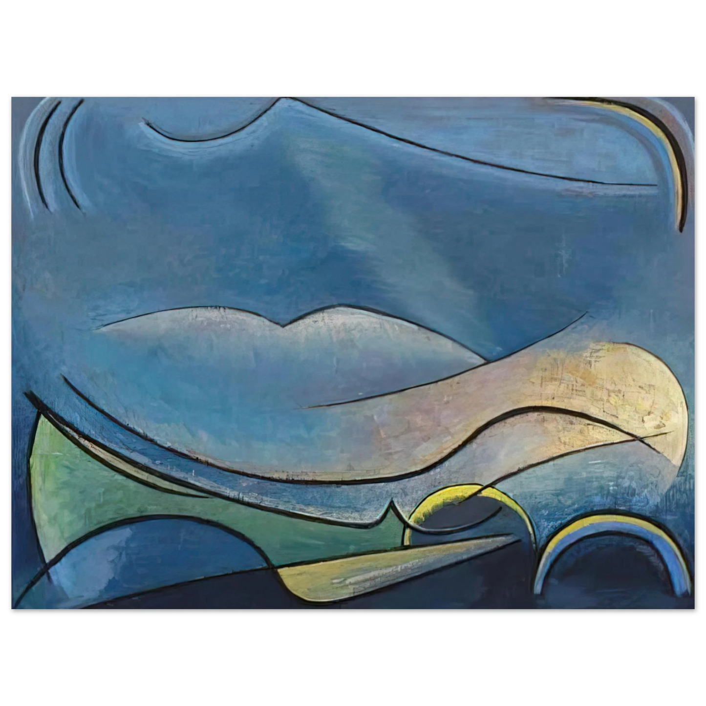 Lawren Harris - The Spirit of Remote Hills - 1958 75x100 cm / 30x40inches Fine Art Poster