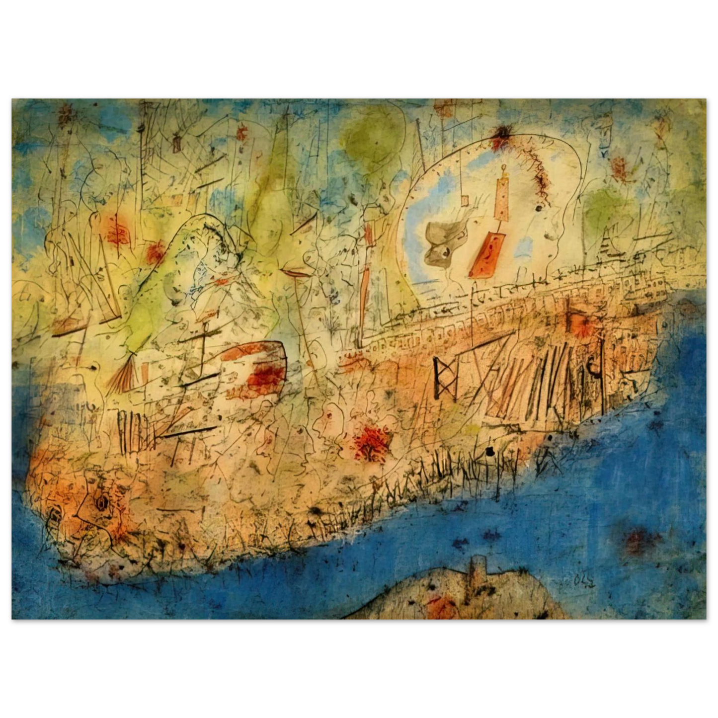Wols - Camp des Milles - 1940 75x100 cm / 30x40inches Fine Art Poster