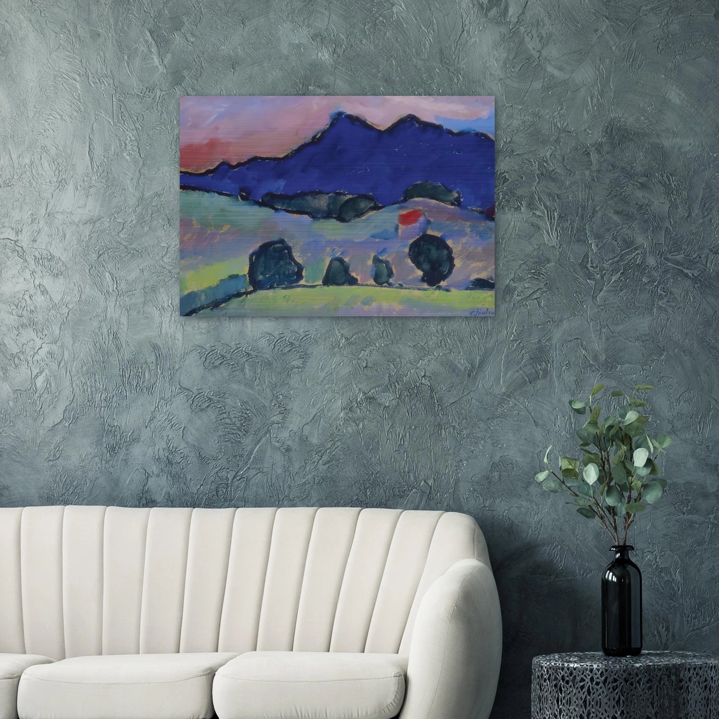 BLAUER BERG 1910 - Alexej von Jawlensky Brushed Aluminum Print - 70x100 cm / 28x40 inches | Alexej von Jawlensky Aluminum Print | Alexej von Jawlensky Prints