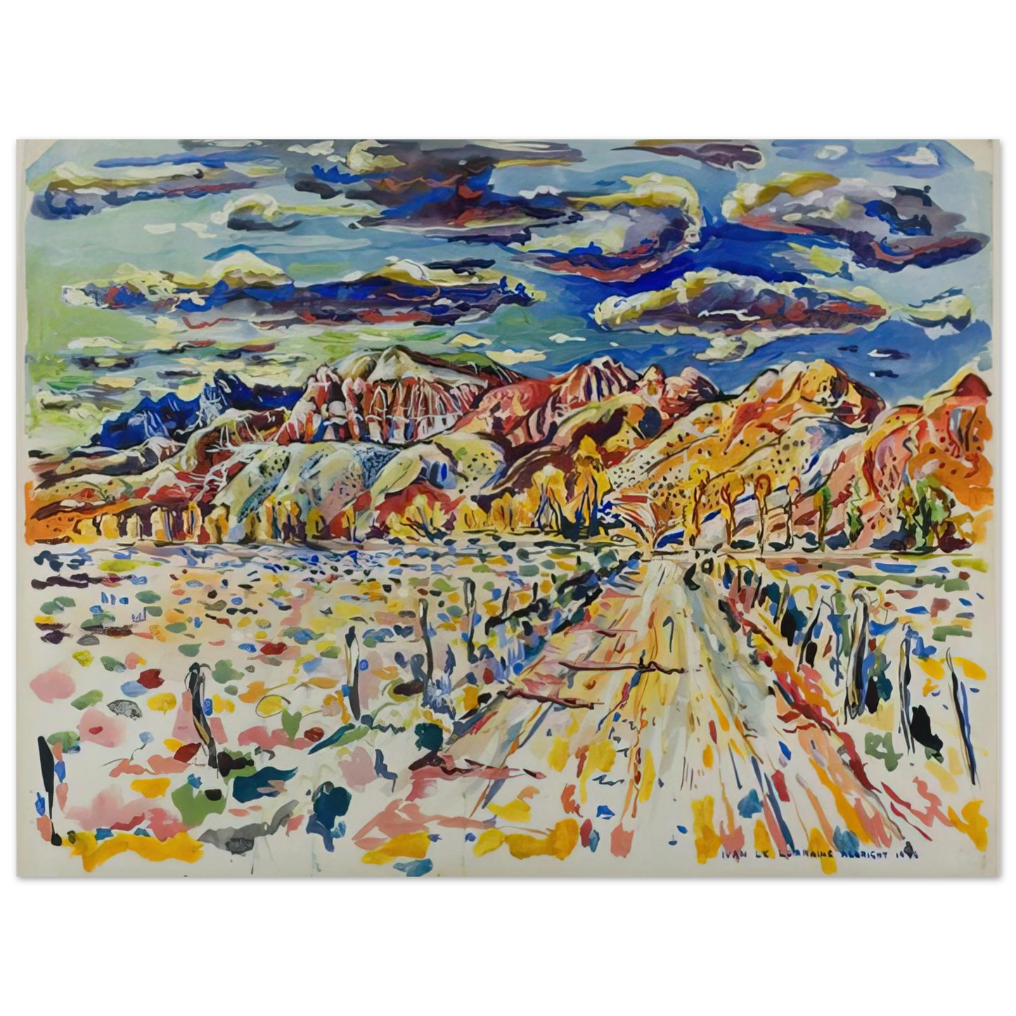 Ivan Albright - RANCH WYOMING 1946 75x100 cm / 30x40inches Fine Art Poster