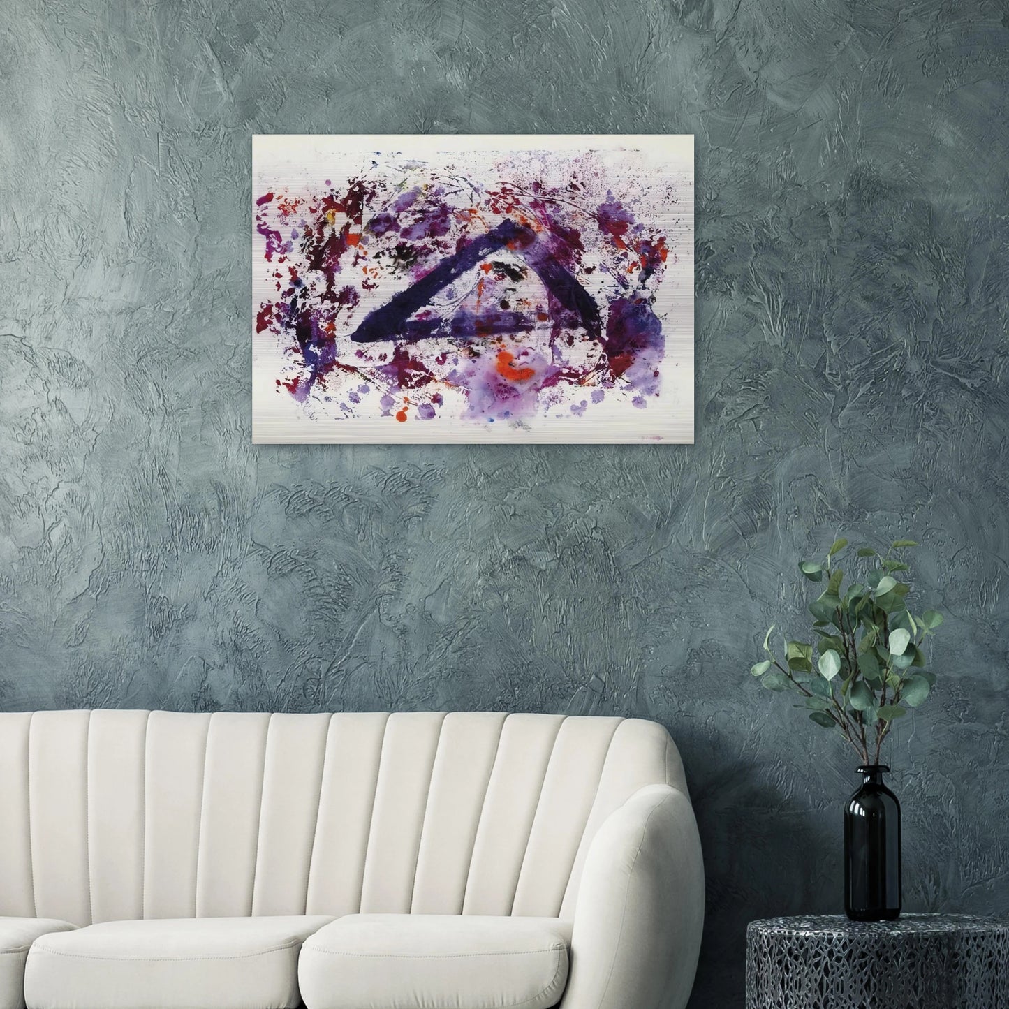 Untitled SF220S - Sam Francis Brushed Aluminum Print - 70x100 cm / 28x40 inches | Sam Francis Aluminum Print | Sam Francis Prints