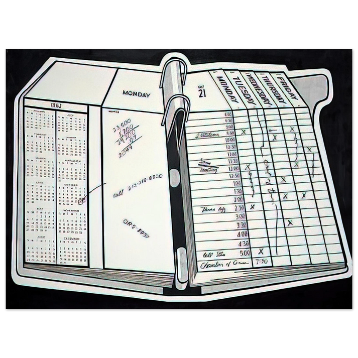Roy Lichtenstein - DESK CALENDAR 1962 75x100 cm / 30x40inches Fine Art Poster