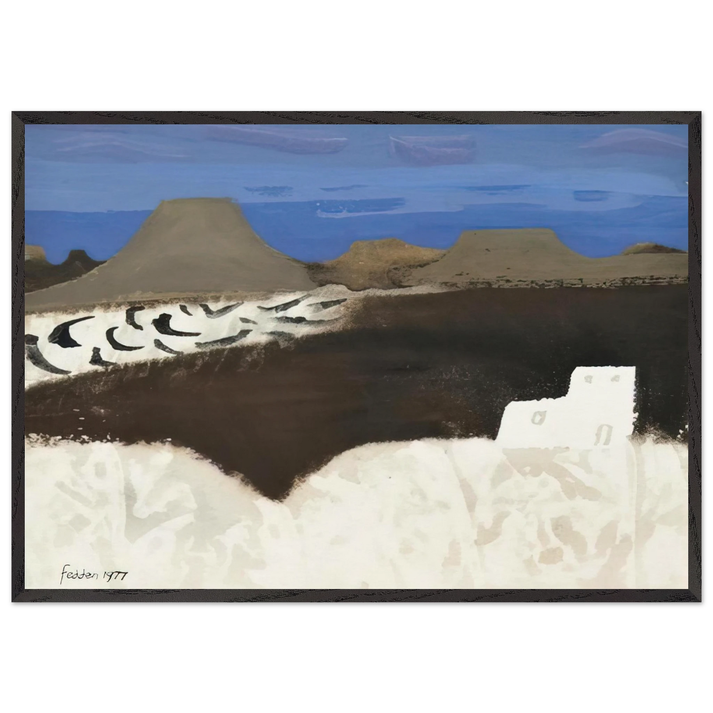 Lanzarote - 1977 - Mary Fedden 70x100 cm / 28x40 inches Framed Art Print – Black Wooden Frame