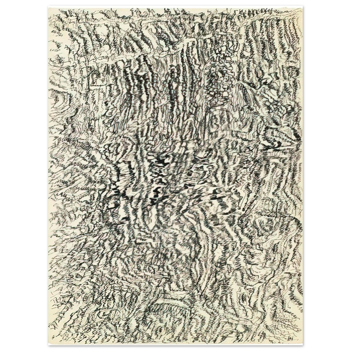 Henri Michaux - DESSIN MESCALINIEN 1958 75x100 cm / 30x40inches Fine Art Poster
