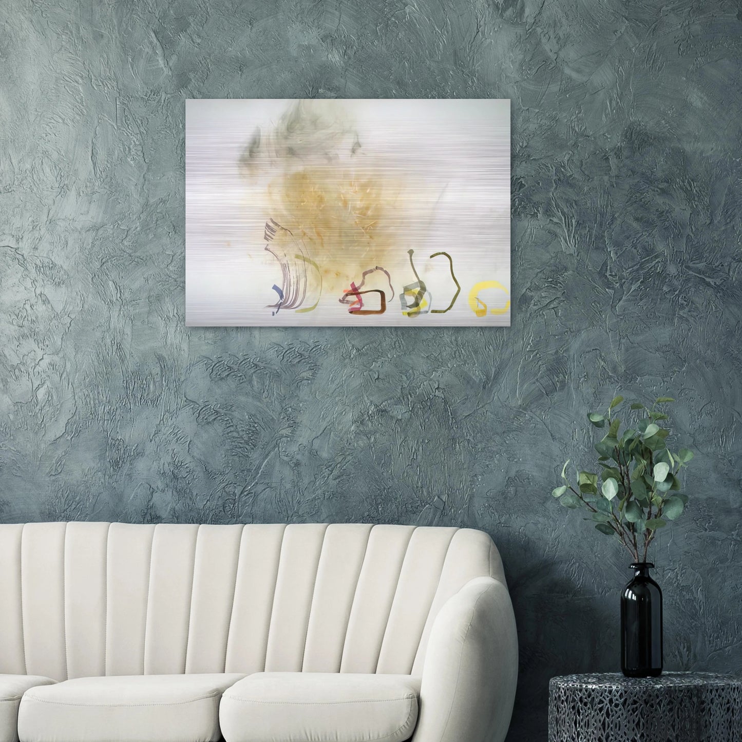 River Rocks and Smoke, #1, 41190 - 1990 - John Cage Brushed Aluminum Print - 70x100 cm / 28x40 inches | John Cage Aluminum Print | John Cage Prints