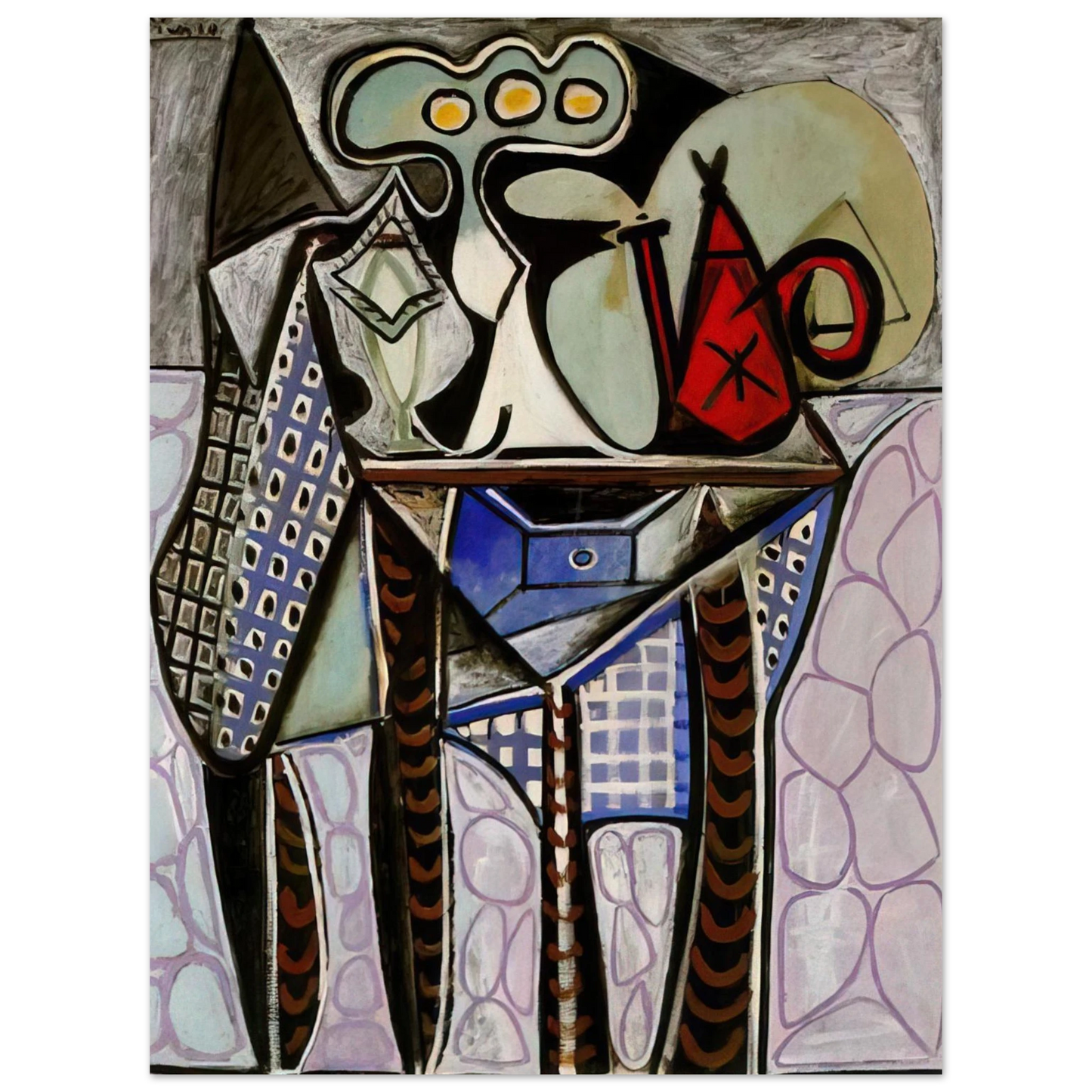 Pablo Picasso - Still life on a table - 1947 75x100 cm / 30x40inches Fine Art Poster
