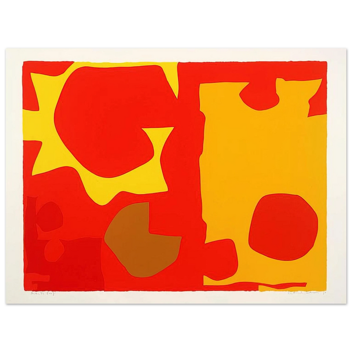 Patrick Heron - Six in Light Orange with Red in Yellow - 1970 75x100 cm / 30x40inches Fine Art Poster
