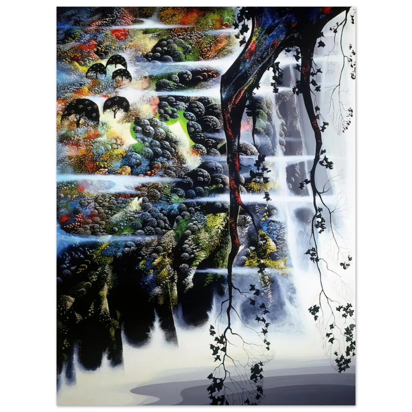 Eyvind Earle - Seaside Wilderness 75x100 cm / 30x40inches Fine Art Poster