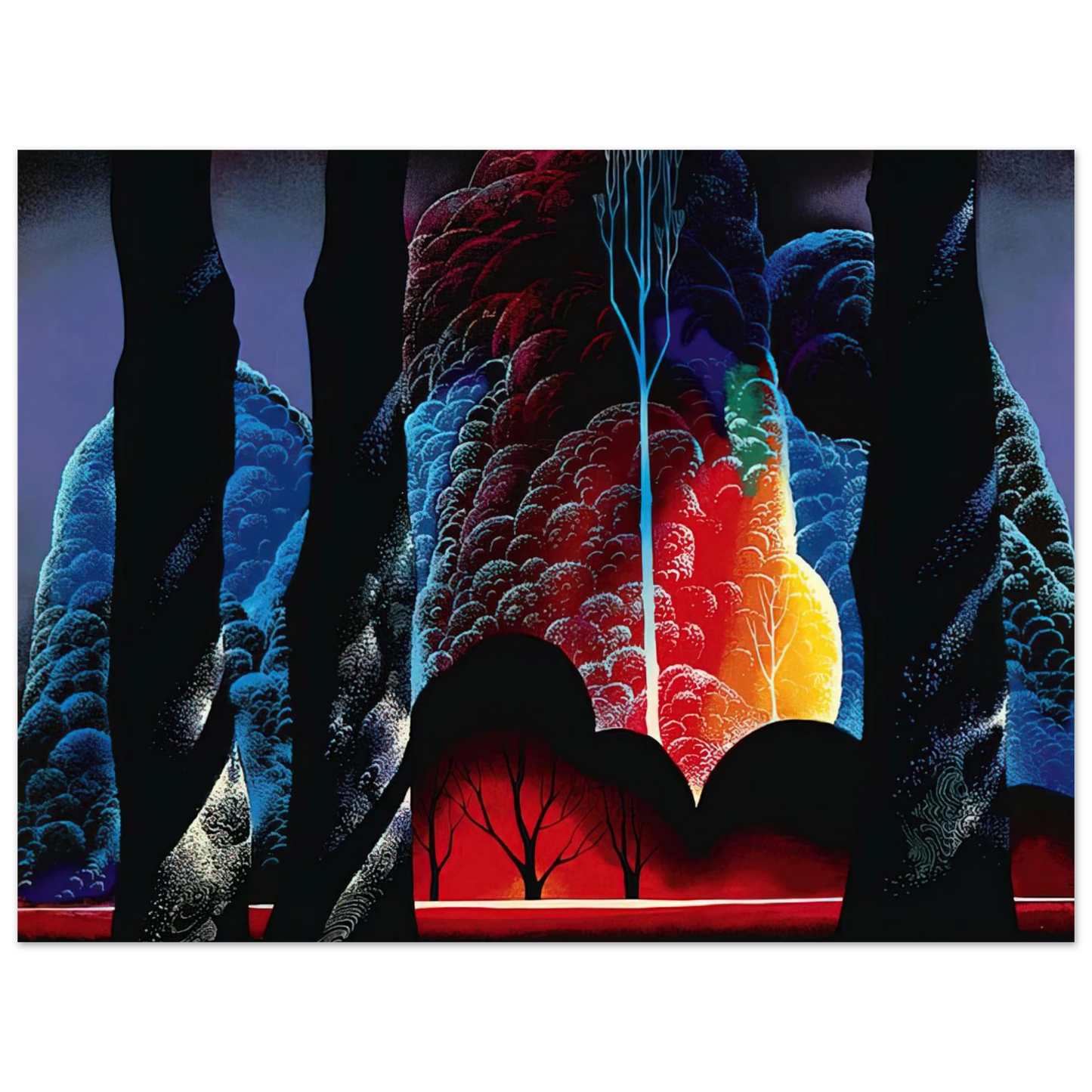 Eyvind Earle - Forest Symphony 75x100 cm / 30x40inches Fine Art Poster