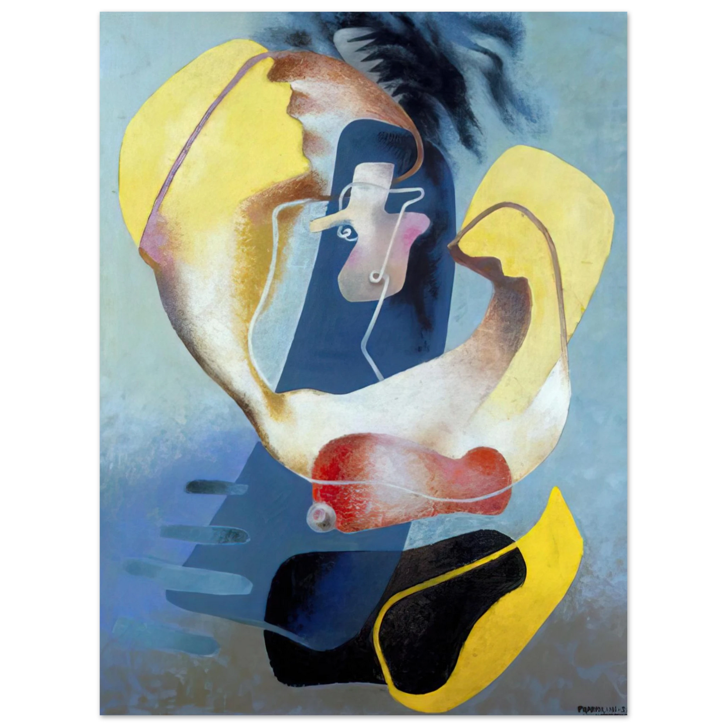 Enrico Prampolini - FIGURA NELLO SPAZIO I 1937 75x100 cm / 30x40inches Fine Art Poster