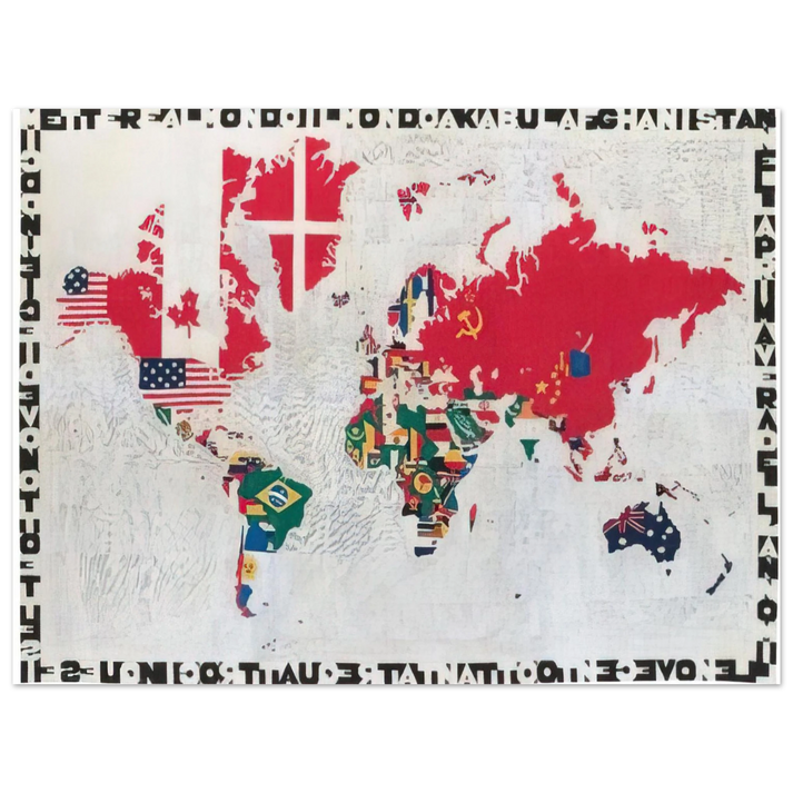 Alighiero Boetti - MAPPA 1983 75x100 cm / 30x40inches Fine Art Poster