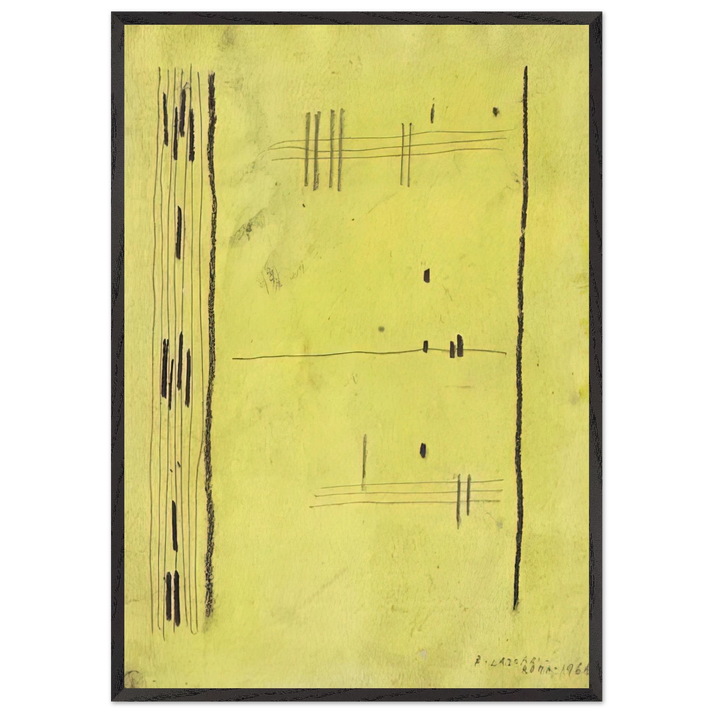 Senza titolo - 1964 - Bice Lazzari 70x100 cm / 28x40 inches Framed Art Print – Black Wooden Frame