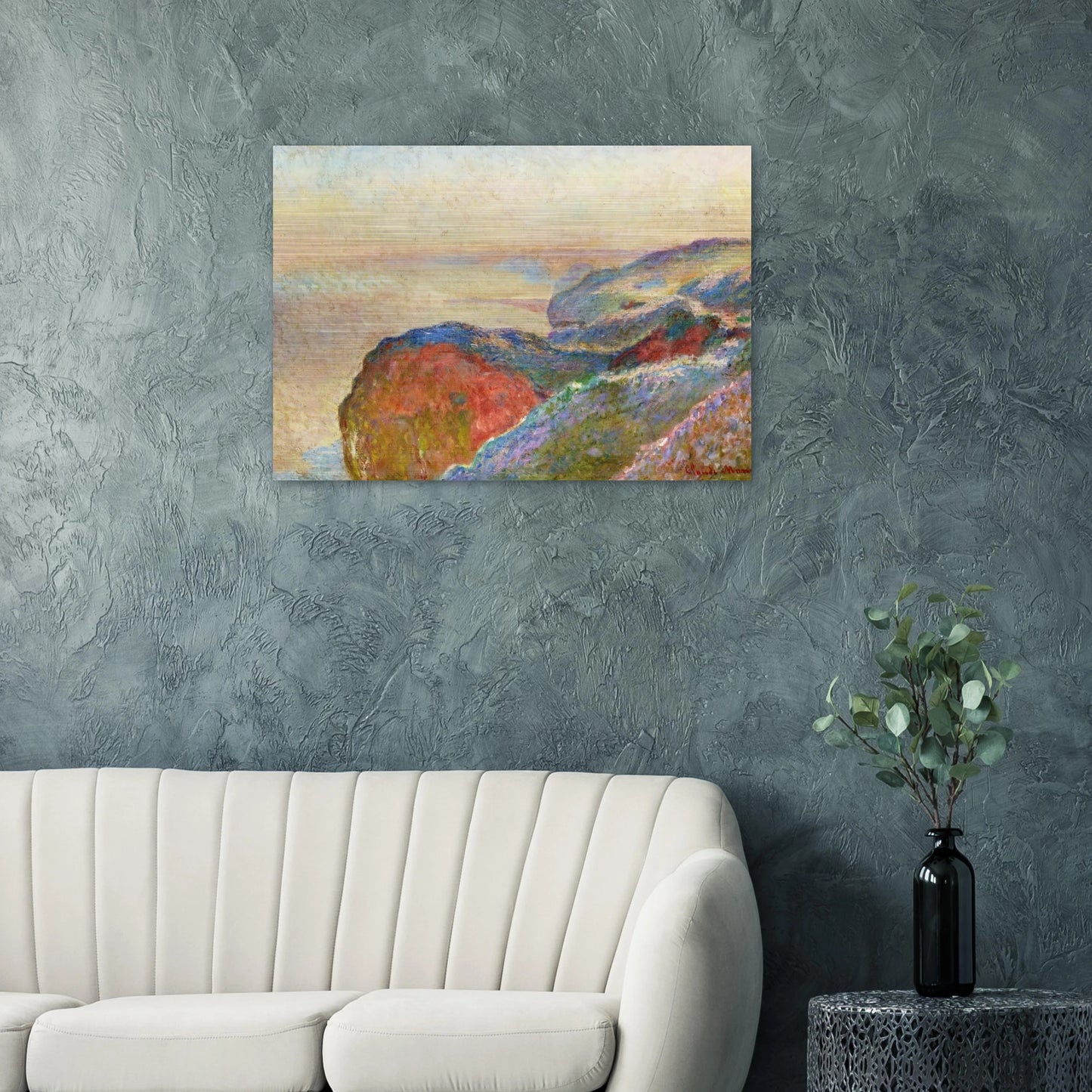At Val Saint-Nicolas near Dieppe, Morning - claude monet Brushed Aluminum Print - 70x100 cm / 28x40 inches | claude monet Aluminum Print | claude monet Prints