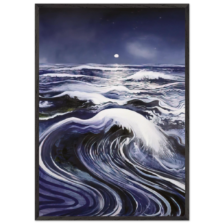 Thebes Revenge - 1982 - Brett Whiteley 70x100 cm / 28x40 inches Framed Art Print – Black Wooden Frame