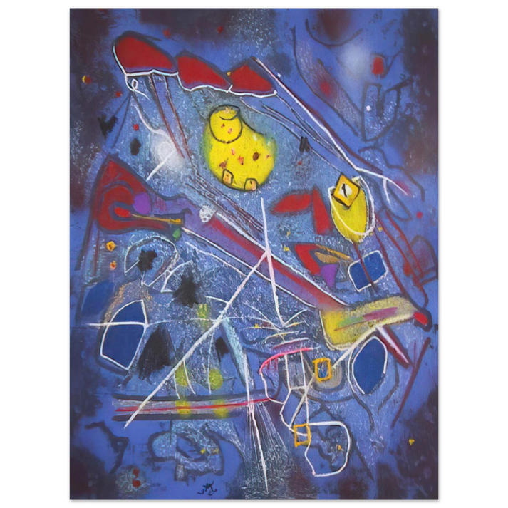 Roberto Matta - REDNESS OF BLUE 1996 75x100 cm / 30x40inches Fine Art Poster
