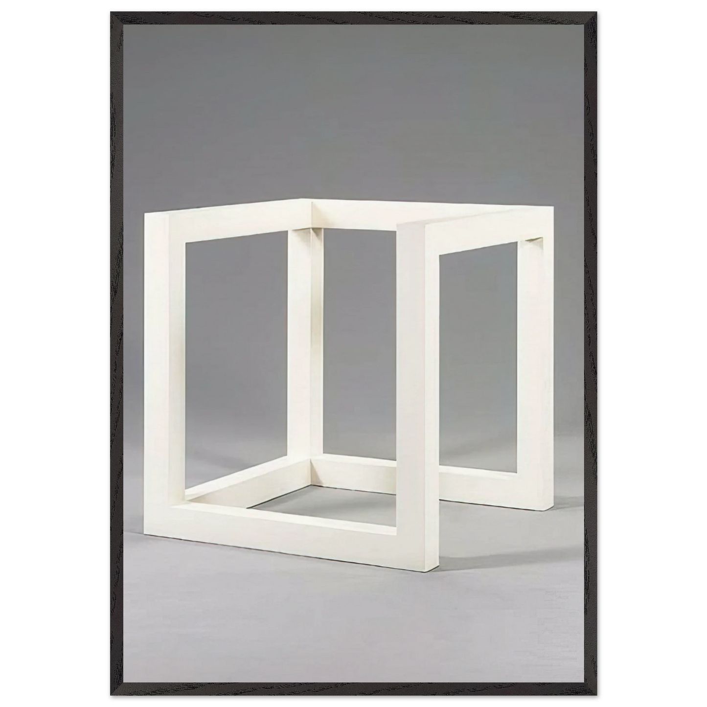 Incomplete Cube 10-4 - Sol LeWitt 70x100 cm / 28x40 inches Framed Art Print – Black Wooden Frame