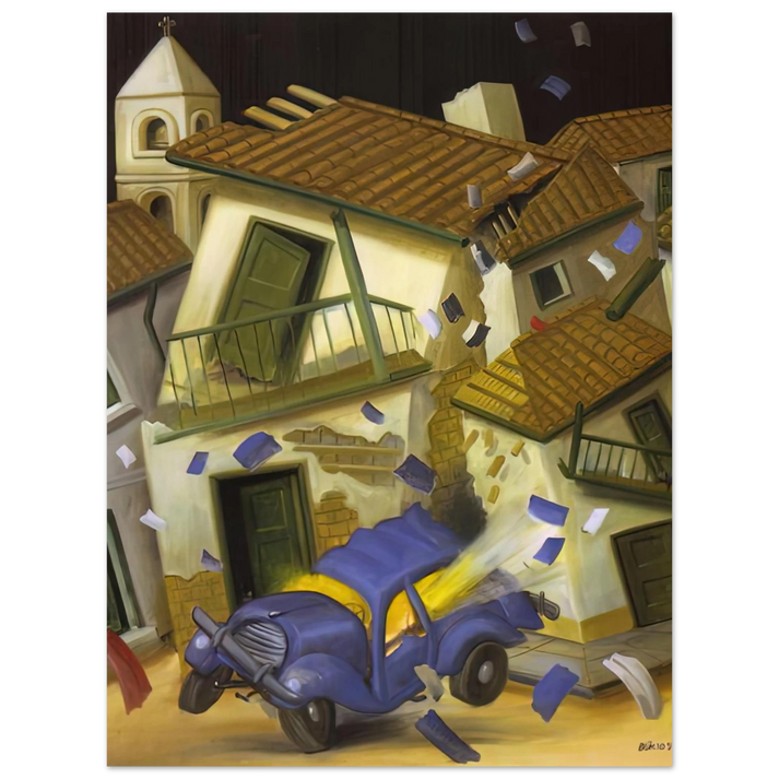 Fernando Botero - CAR BOMB 75x100 cm / 30x40inches Fine Art Poster