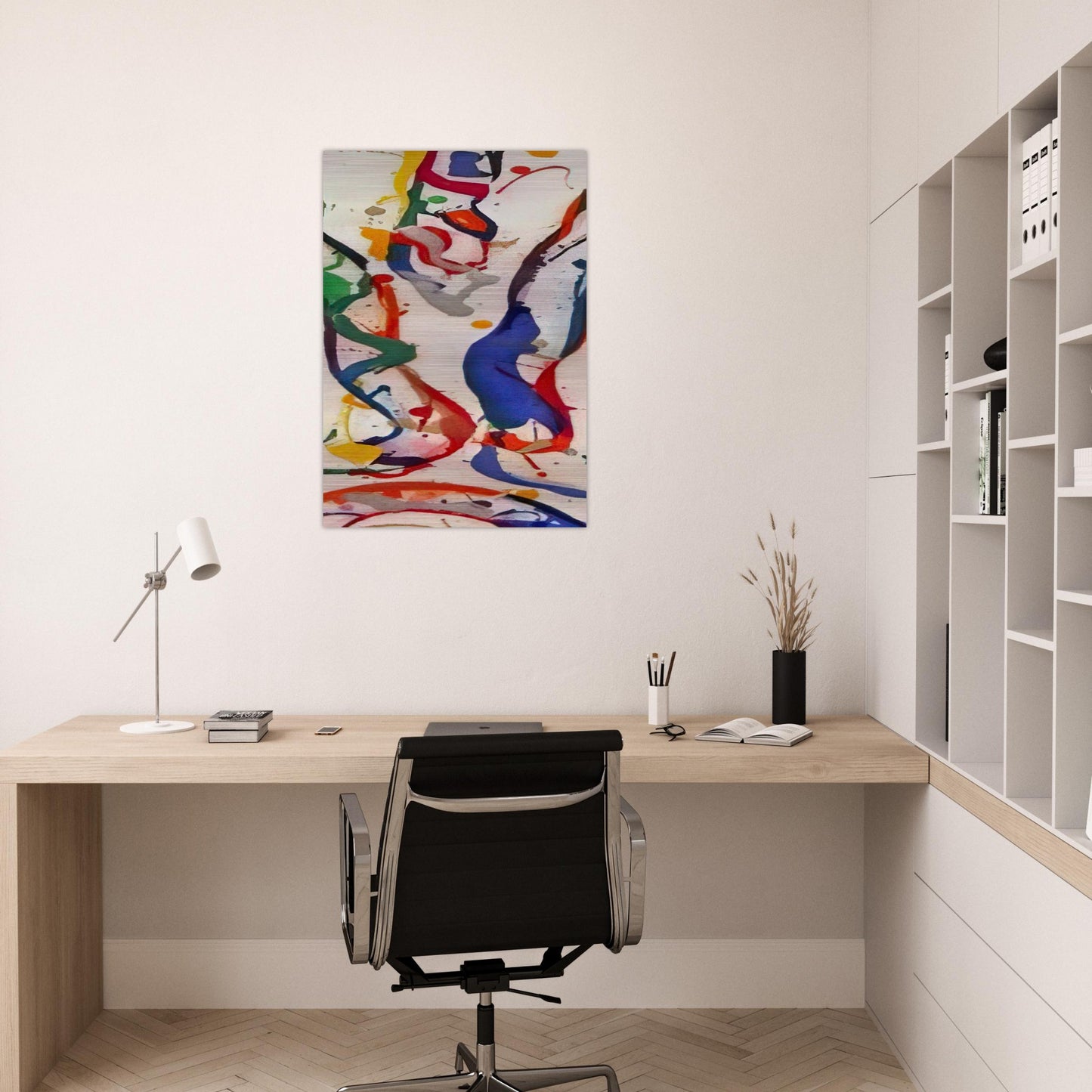 Untitled 040 - Sam Francis Brushed Aluminum Print - 70x100 cm / 28x40 inches | Sam Francis Aluminum Print | Sam Francis Prints