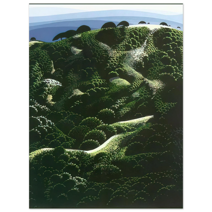 Eyvind Earle - Santa Barbara Mountains 75x100 cm / 30x40inches Fine Art Poster