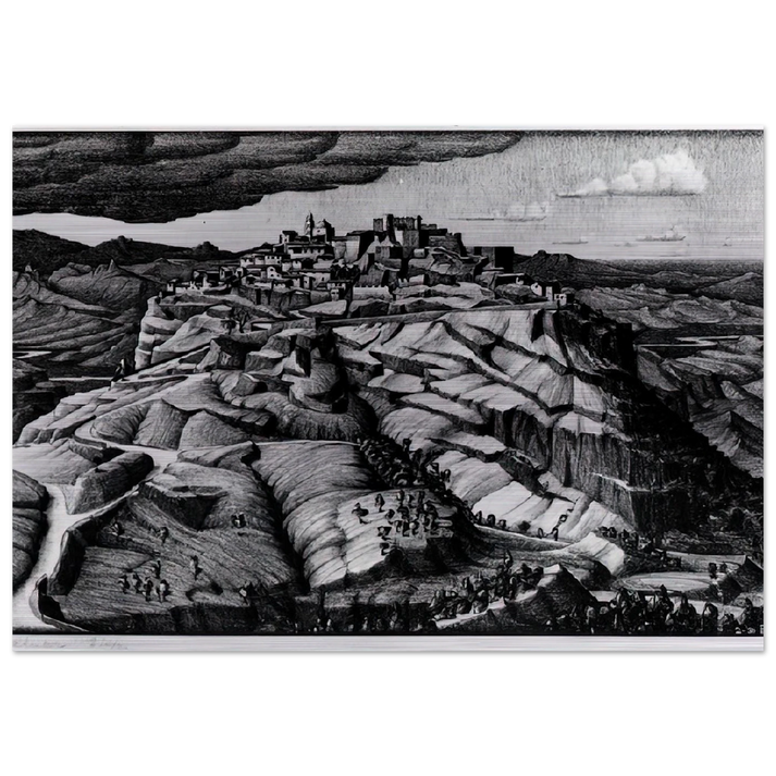 SANTA SEVERINA CALABRIA FEBRUARY 1931 1931 - MC Escher Brushed Aluminum Print - 70x100 cm / 28x40 inches | MC Escher Aluminum Print | MC Escher Prints | Maurits Cornelis Escher Prints