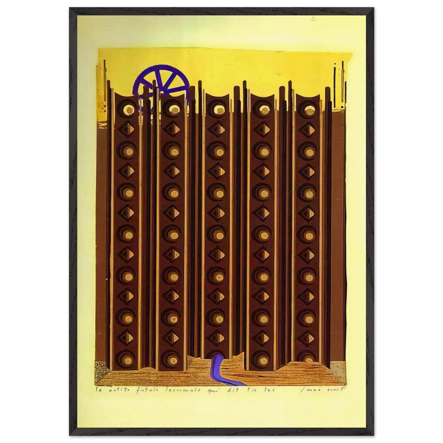 The Small Fistule That Says Tic Tac - Max Ernst 70x100 cm / 28x40 inches Framed Art Print – Black Wooden Frame